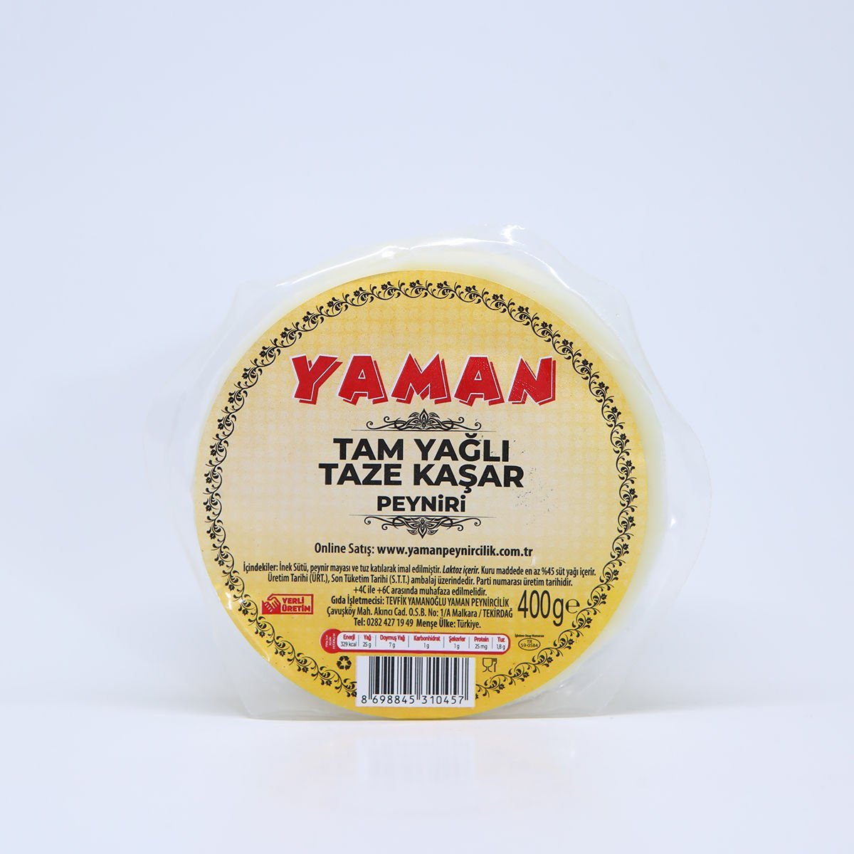 YAMAN TAZE KAŞAR PEYNİRİ (400Gr)