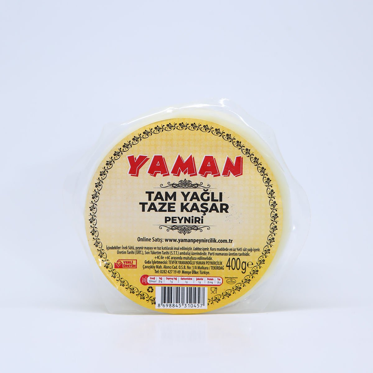 YAMAN TAZE KAŞAR PEYNİRİ (400Gr)
