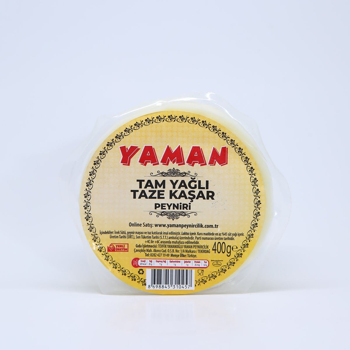 YAMAN TAZE KAŞAR PEYNİRİ (400Gr)