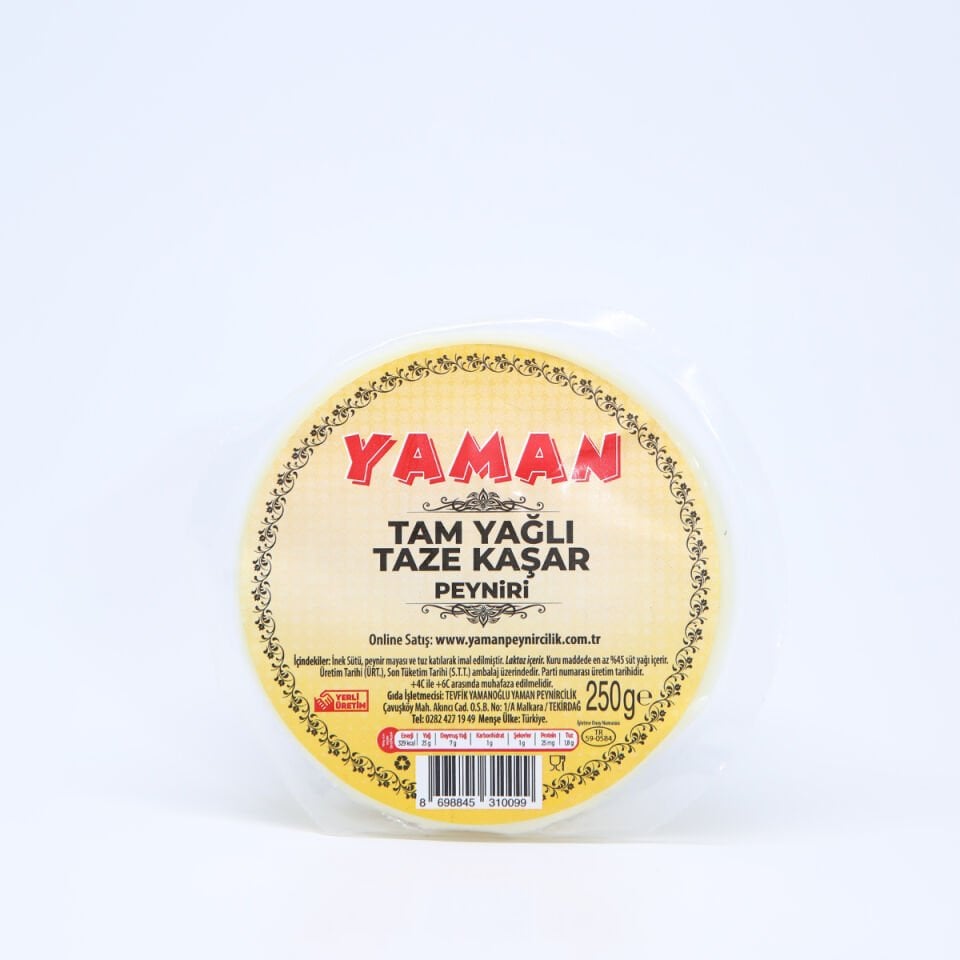 YAMAN TAZE KAŞAR PEYNİRİ (250Gr)