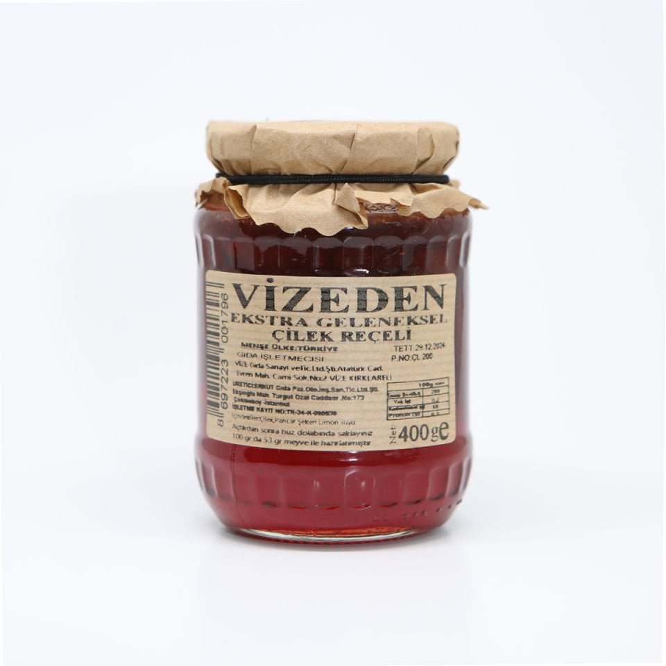 VİZEDEN ÇİLEK REÇELİ (400Gr)