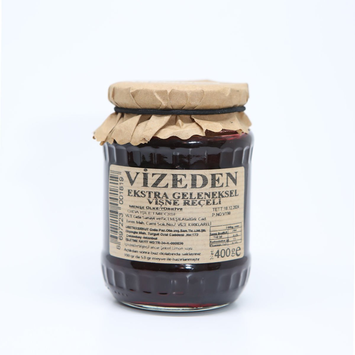 VİZEDEN VİŞNE REÇELİ (400Gr)